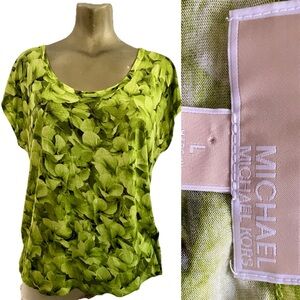 MICHAEL Michael KORS Floral HYDRANGEA Print TOP Size Large
